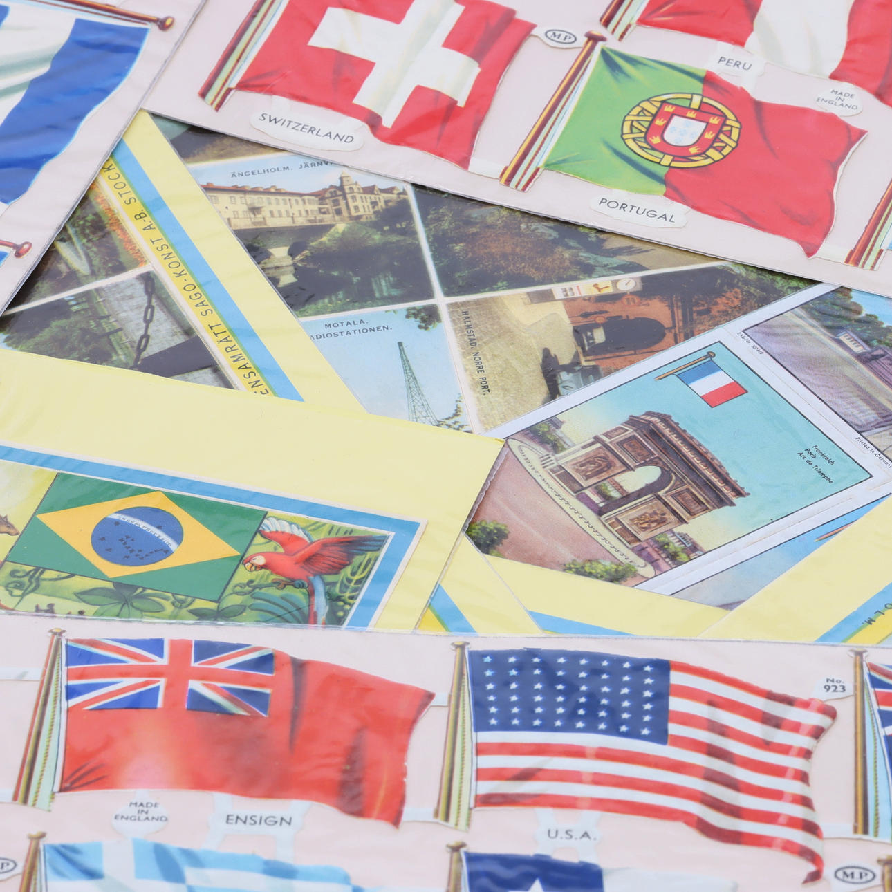 BOGMÆRKE, 19 ark, byer, steder og flag, 20. årh.