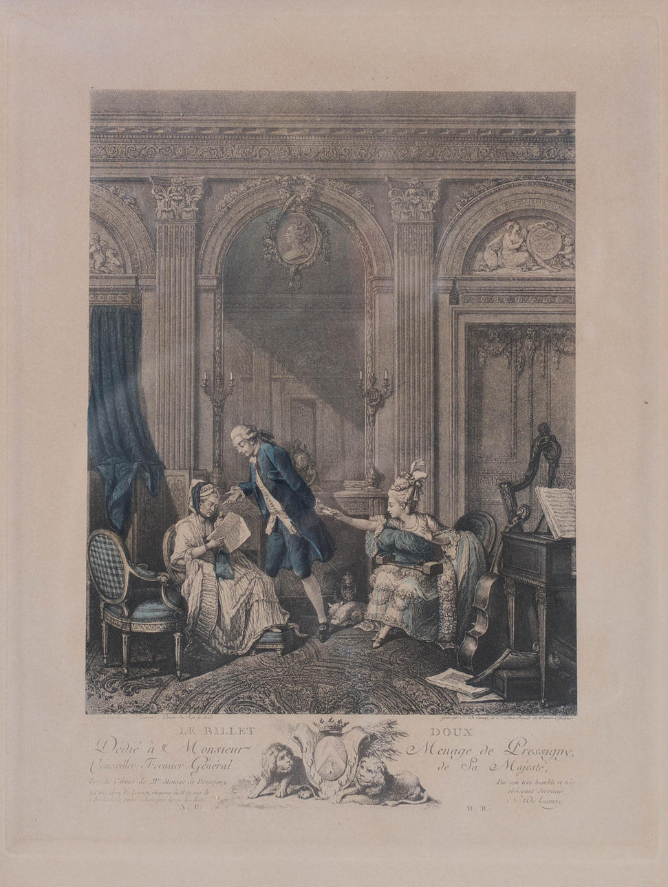 NICOLAS DE LAUNAY. EFTER. „Le Billet doux“, Tryk på.