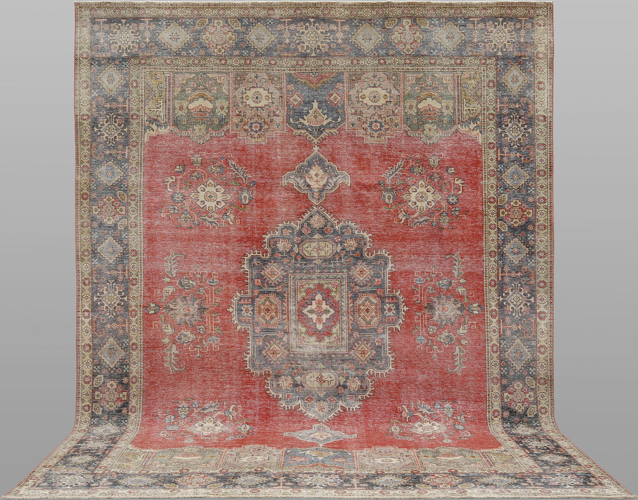 ALFOMBRA ORIENTAL. Vintage, 385x300.