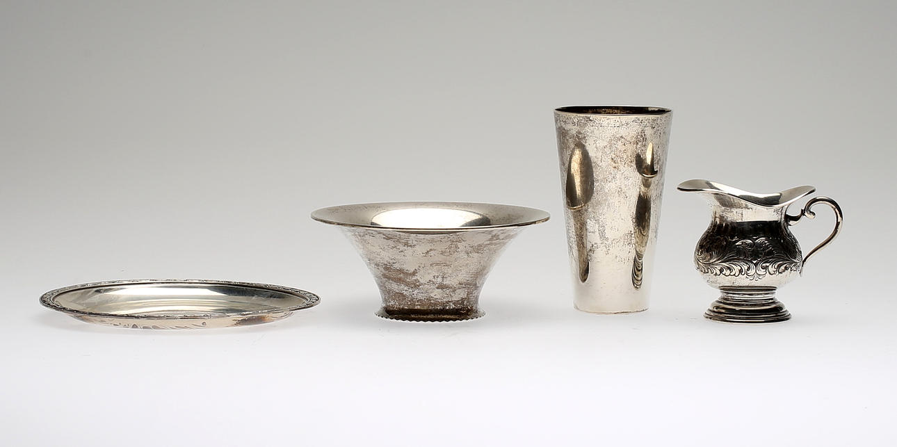 PARTI SILVER, 4 delar, silver, vikt ca 456 gram.