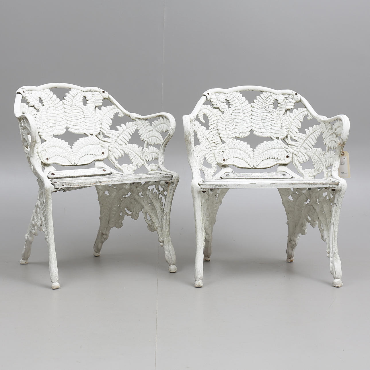 TRÄDGÅRDSSTOLAR, ett par, metall, "Melins Anderstorp".