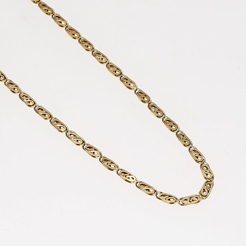 HALSBAND, 18k guld, rosengång, vikt ca 6,1 gram.