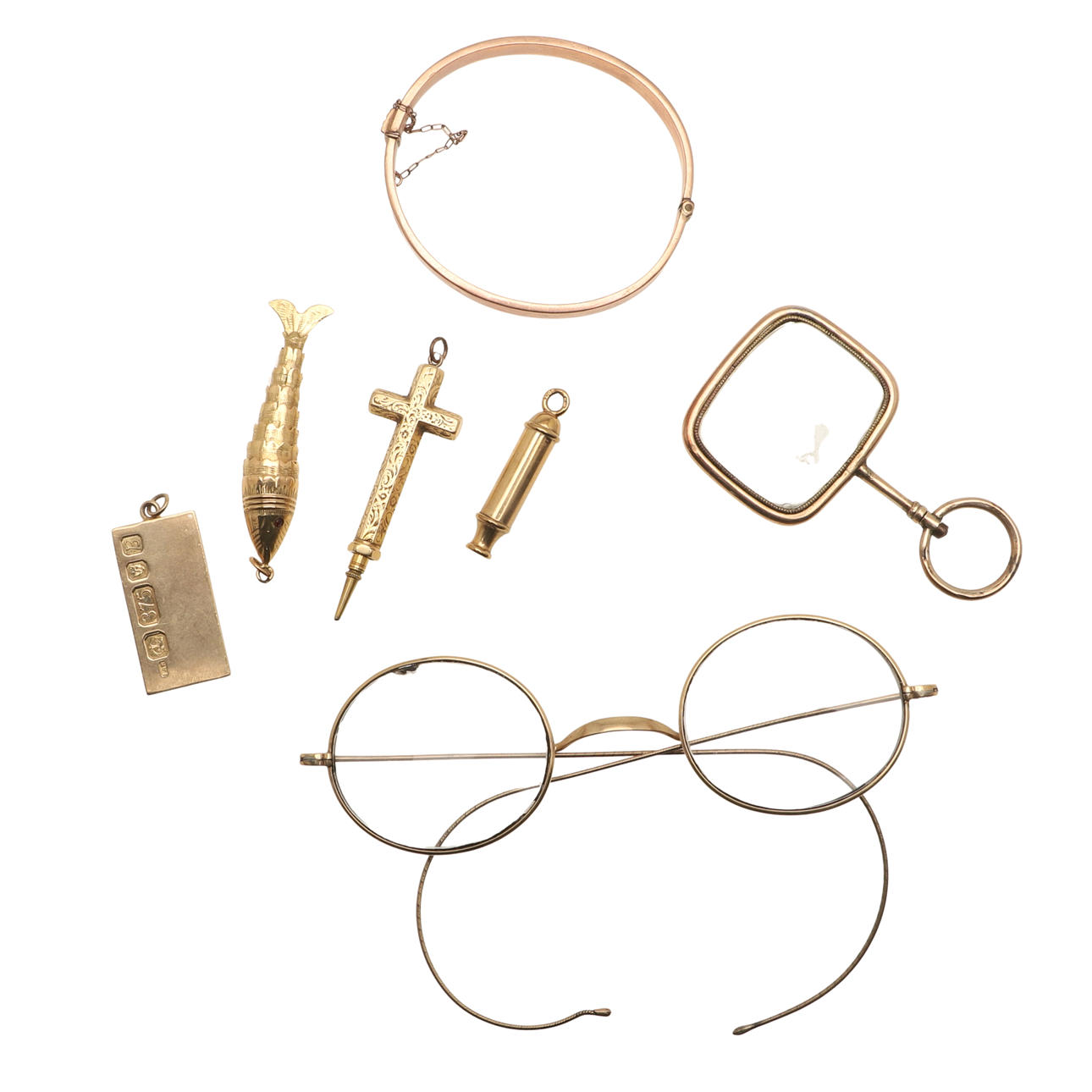 ASSORTEREDE GULDSMYKKER:.