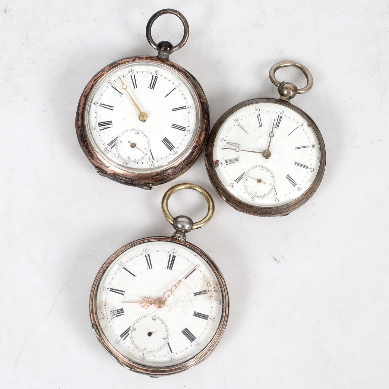 POCKET WATCH, 3 pcs. silver sk. “key puller”, 19th century.