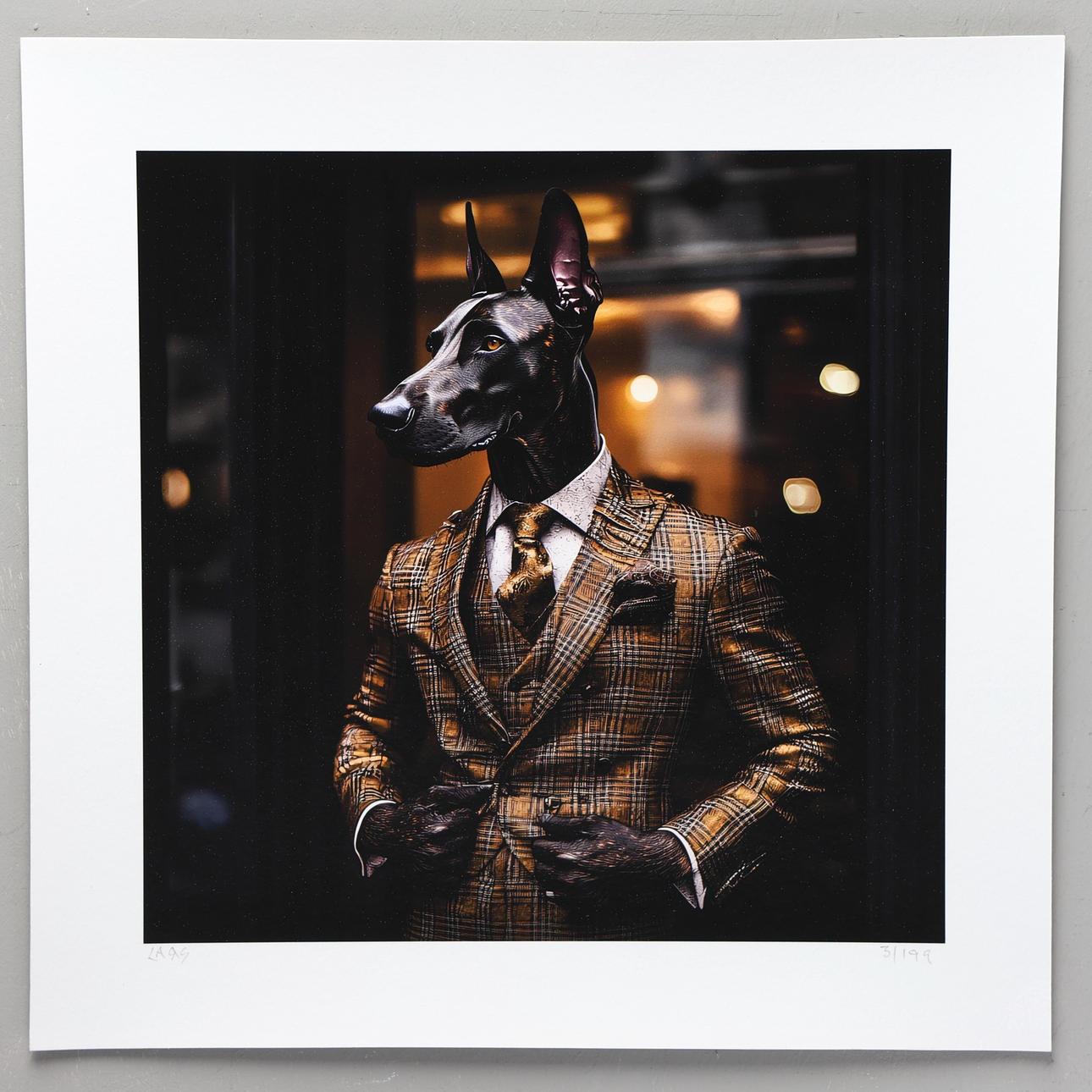 LARS TUNEBO. Mixed media, unframed, signed, numbered 3/199.