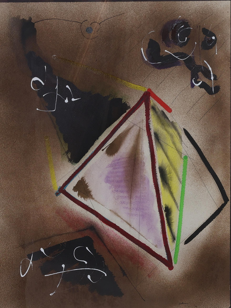 BENGT COLLMAR. Composición, técnica mixta, firmada.