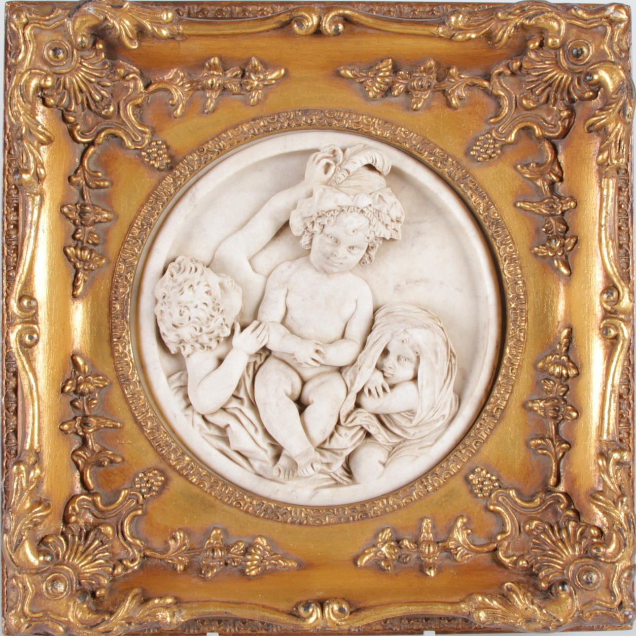 EDWARD WILLIAM WYON. EFTER. Reliefer, 2 st. Marmor, England, 1900-tal.