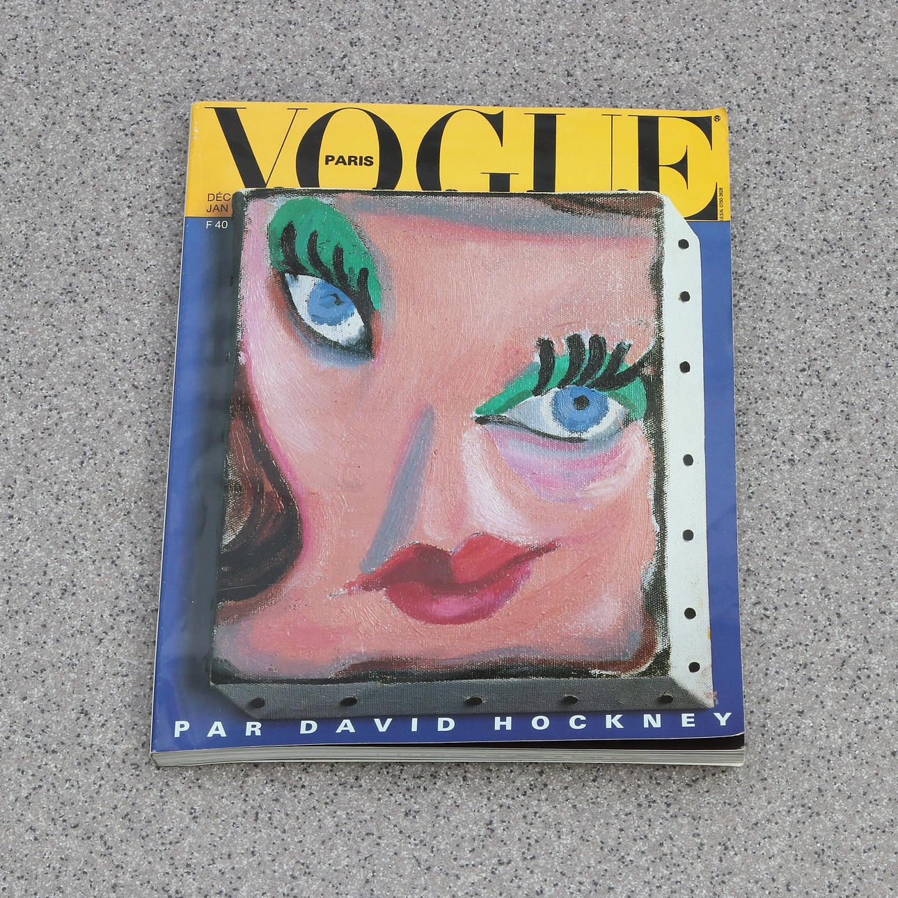 VOGUE, MAGAZINE. “Couple David Hockney”, Paris December 1985