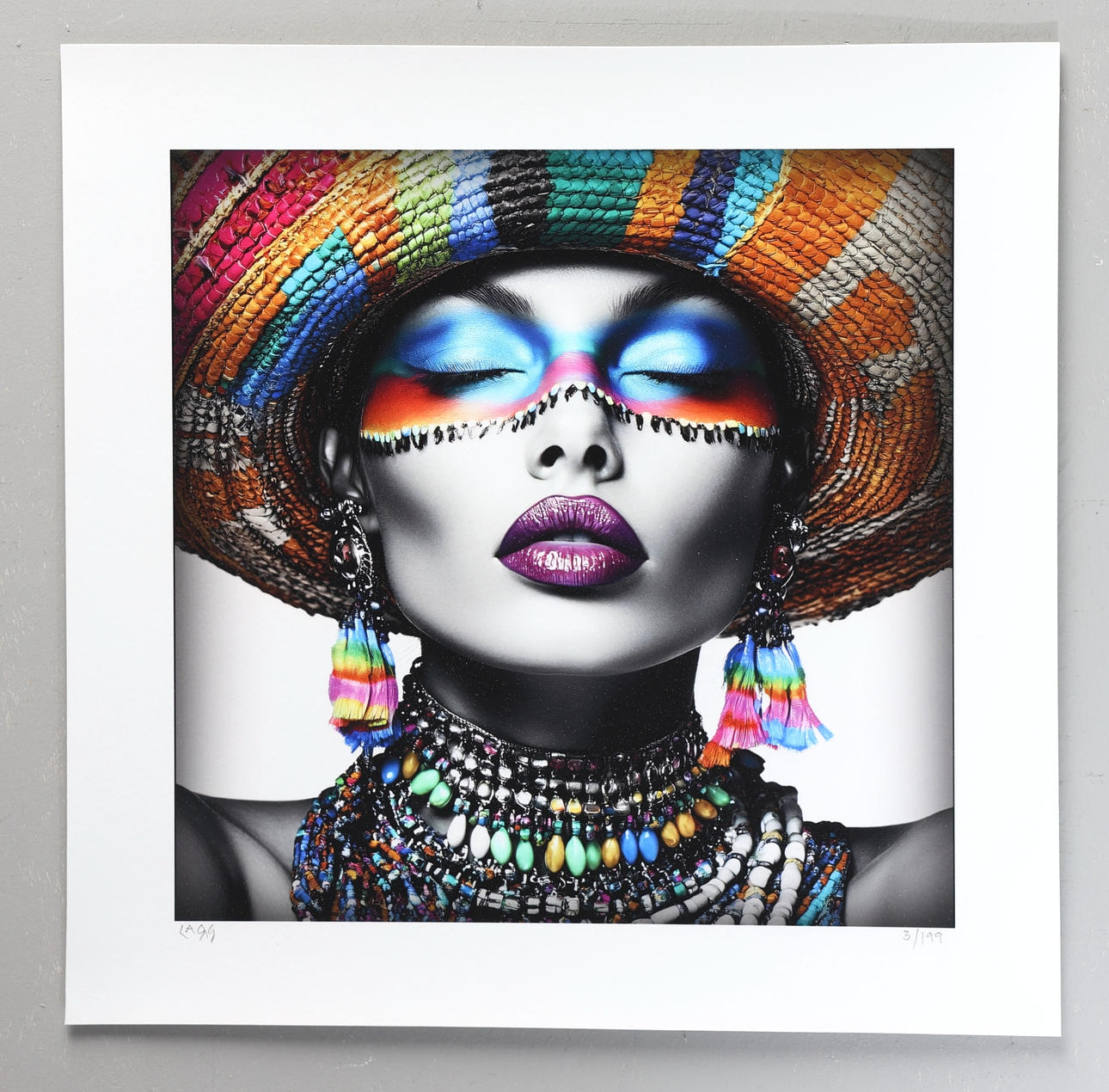 LARS TUNEBO. Mixed media, signed, numbered 3/199, unframed.