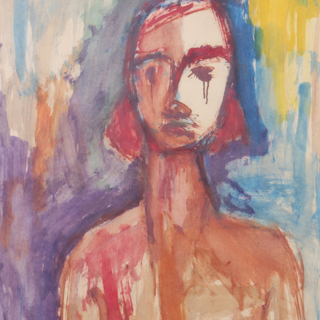 HARIES LAGERBRINK. Akvarell/Gouache, nakenstudie, signerad samt daterad -54.