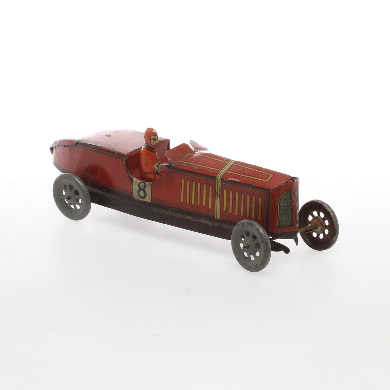 RACERBIL i plåt cirka 1920, Förmodligen Tyskland. Urverk.