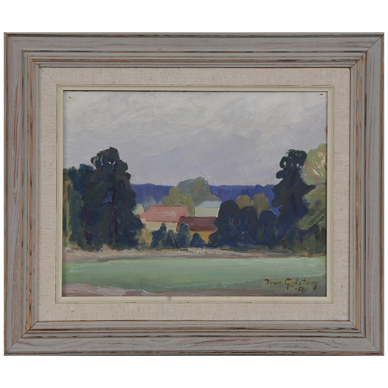 IVAR GIDSTAM. OIL ON PANEL.