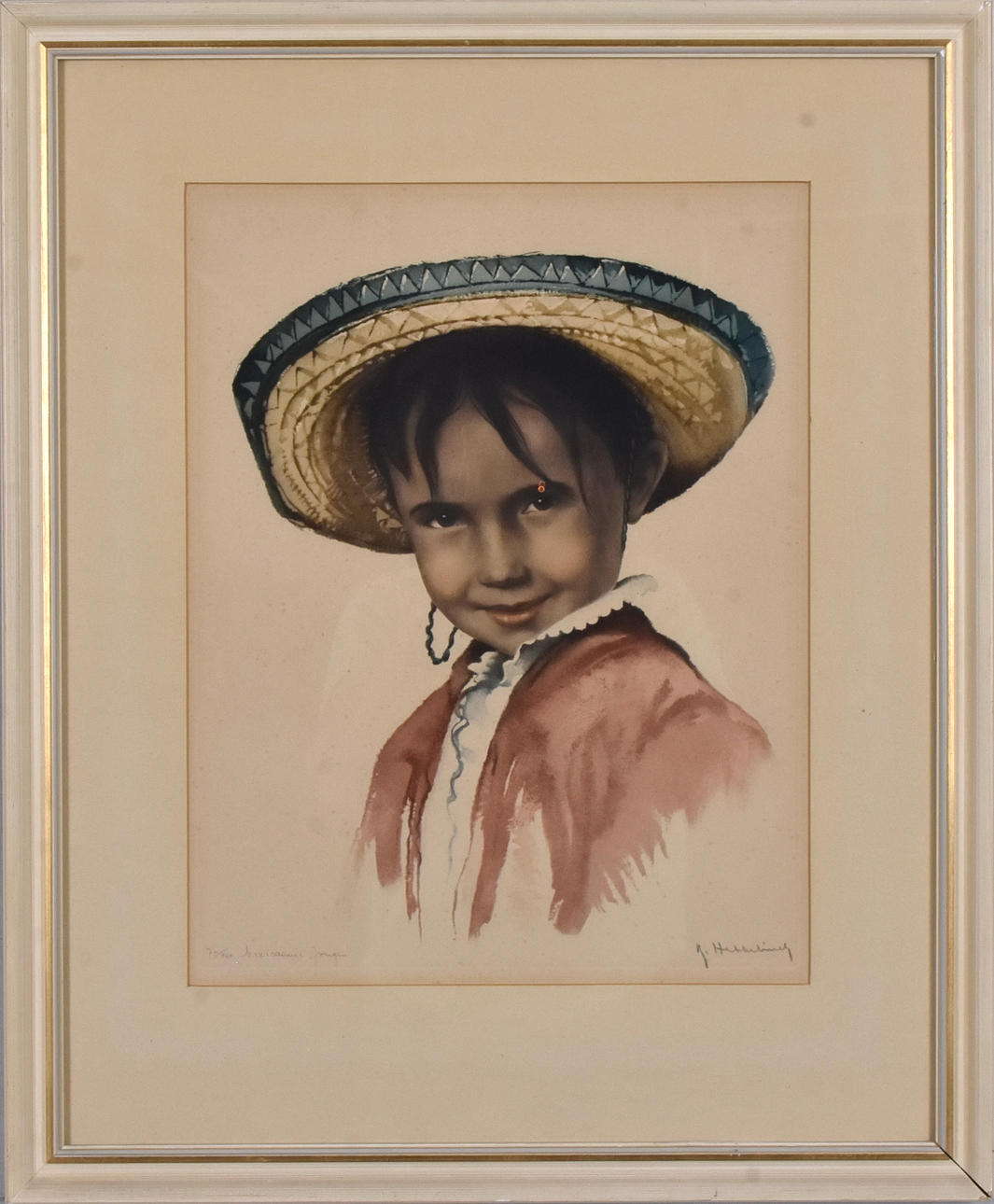 ROGER HEBBELICK. Color etching.