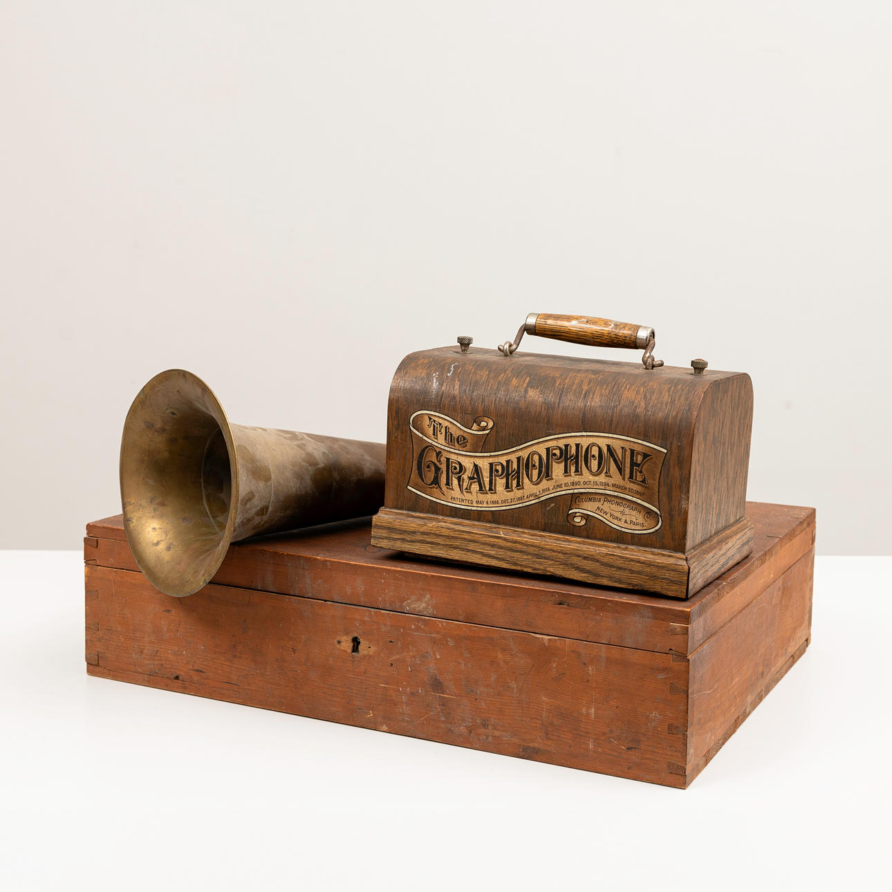 PHONOGRAPH with TRATT, “The Graphophone”, Colombia Phonograph Co, New ...