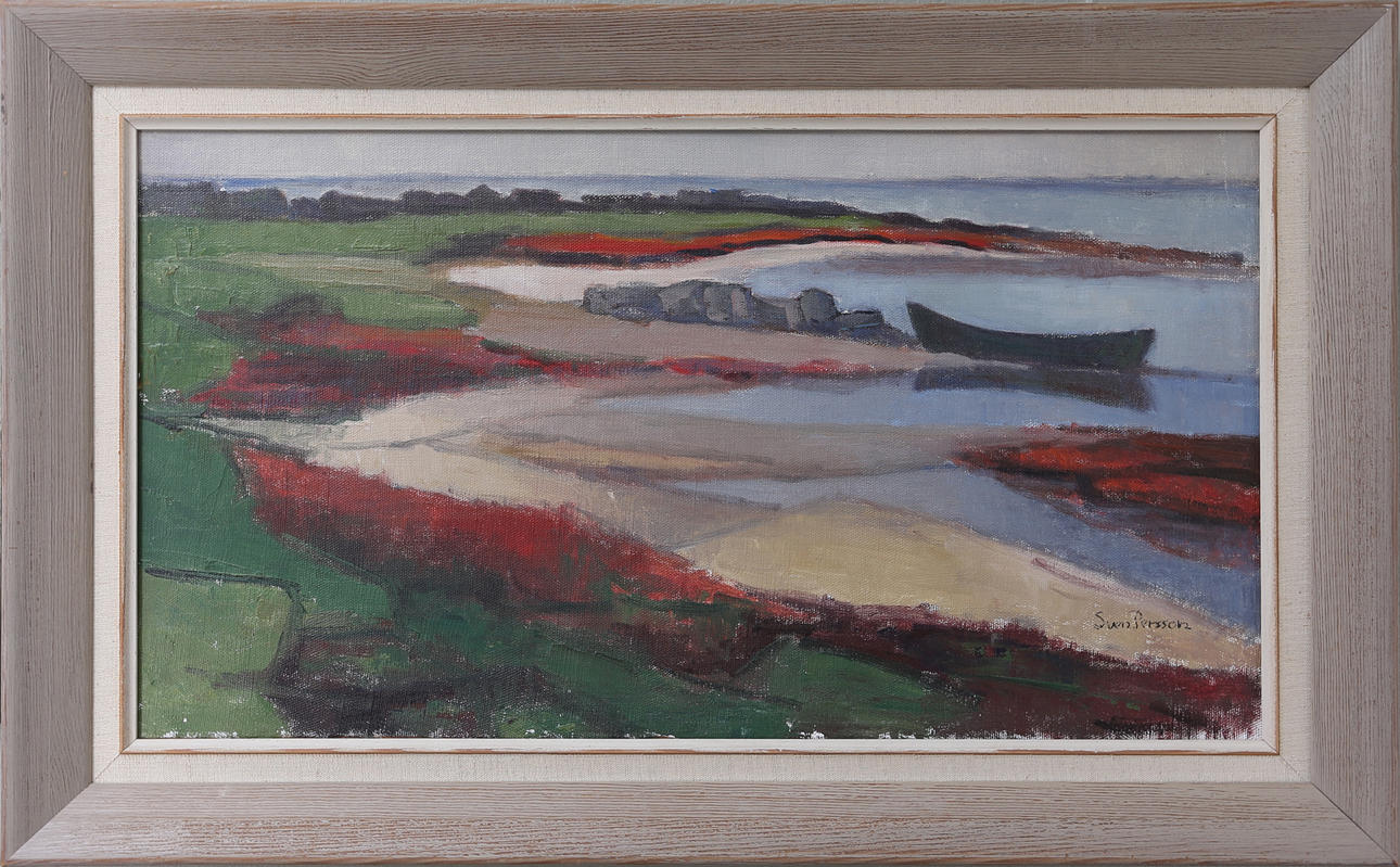 SVEN PERSSON. Ölandsmotiv, olja på pannå, signerad.