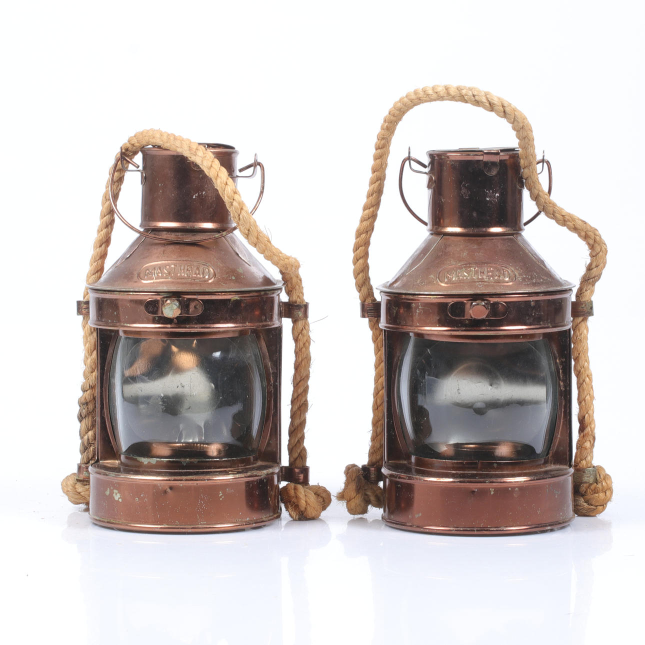 LANTERNER, et par, kobber, 1900-tallet.