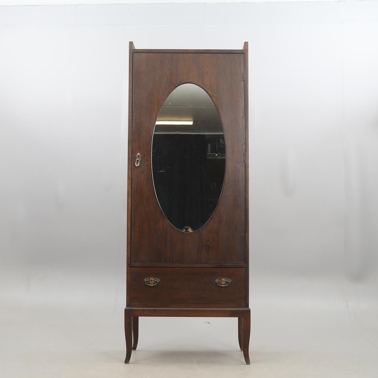 LINEN CABINET, Rococo style, mirror door.