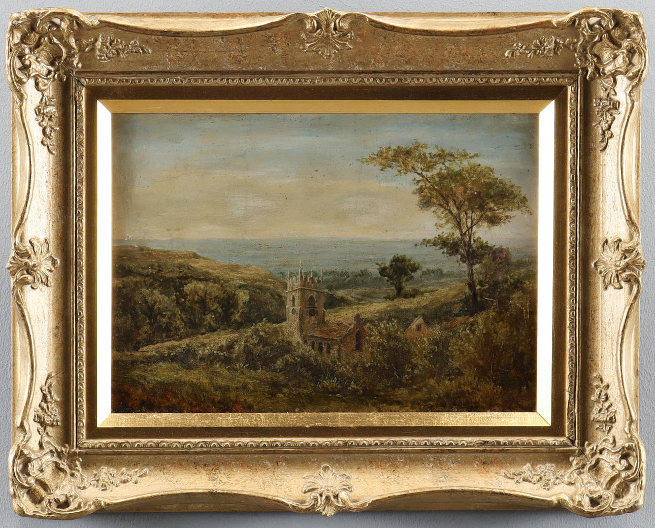 UIDENTIFICERET KUNSTNER ojla på lærred, antik.