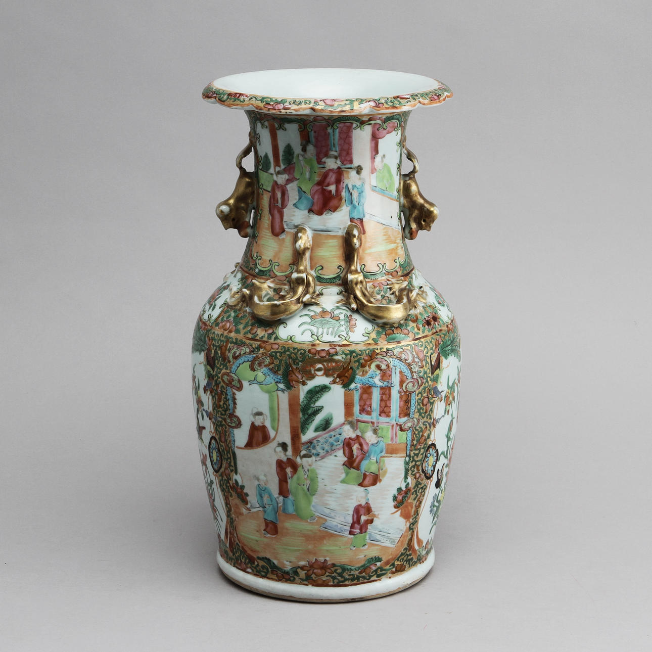 URNA, porslin, Kina, Kanton, 1800/1900-tal.