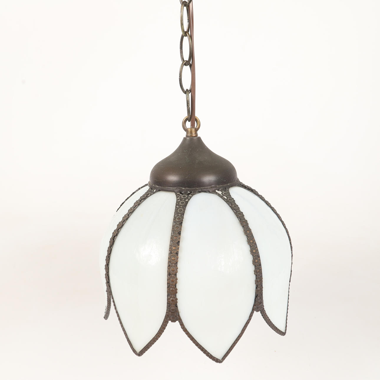 A Tiffany ceiling lamp, Miranda AB, Svedala, 1980s.