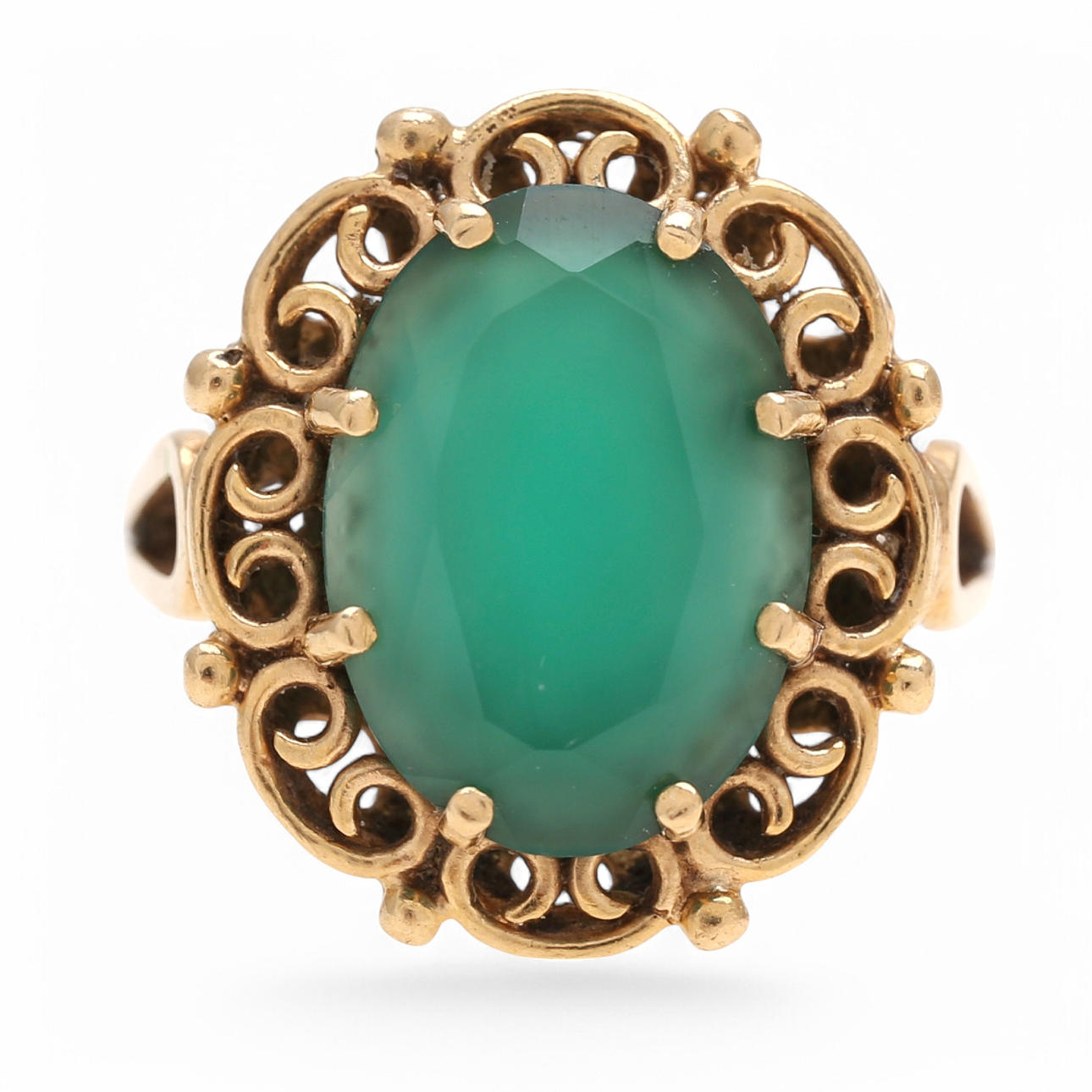 Guldring och strass, omkring 1940.