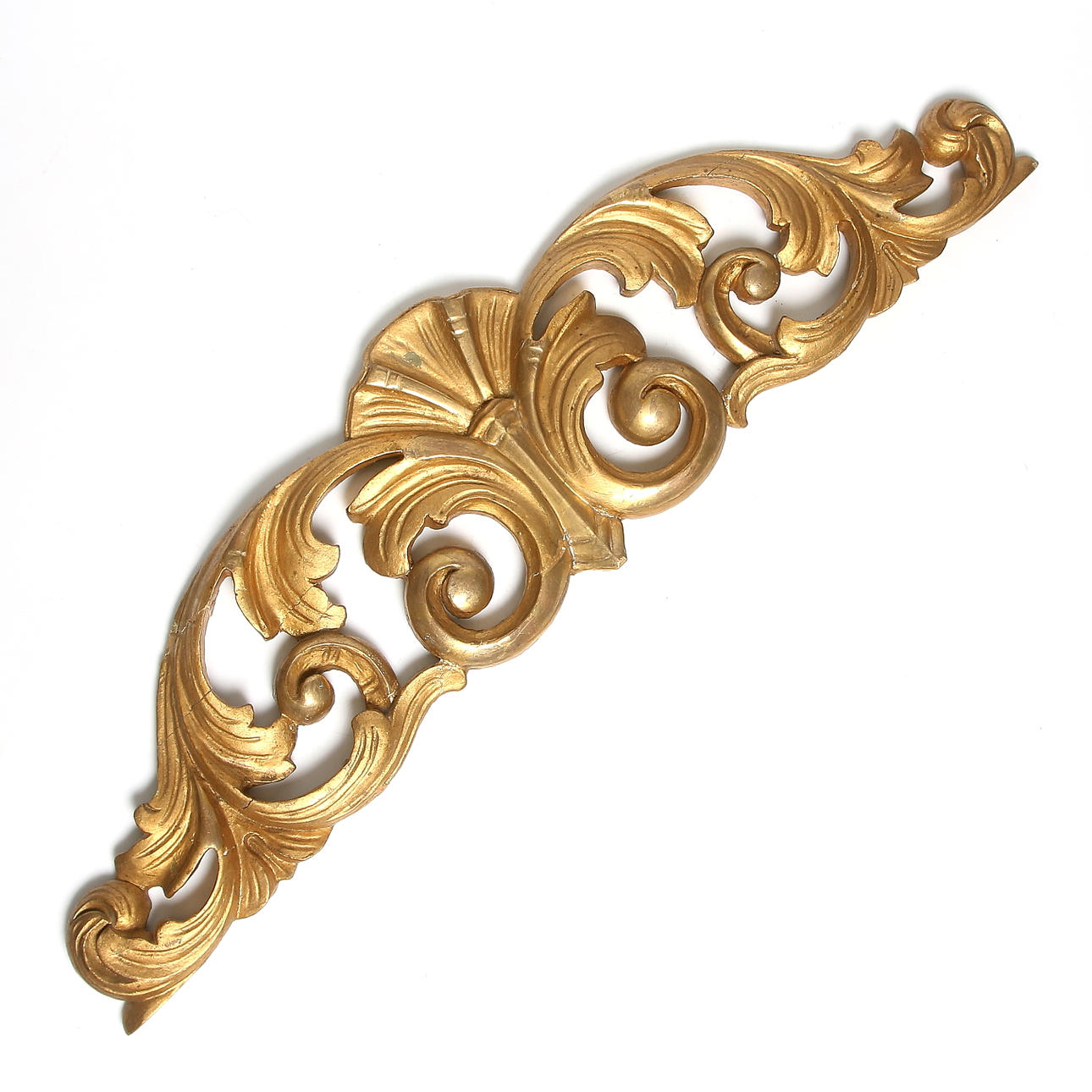 ORNAMENT, förgyllt trä, rokokostil, 1800-tal.