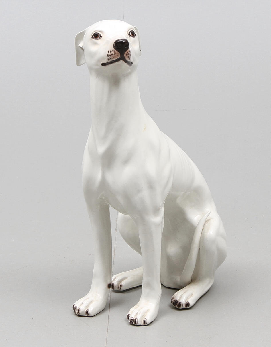 FIGURIN, porslin, sign. Bassano.