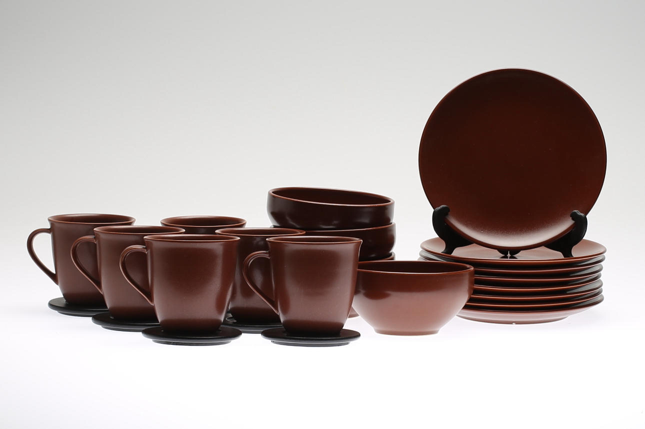 SERVISDELAR, 18 delar, stengods, Höganäs, 2000-tal.