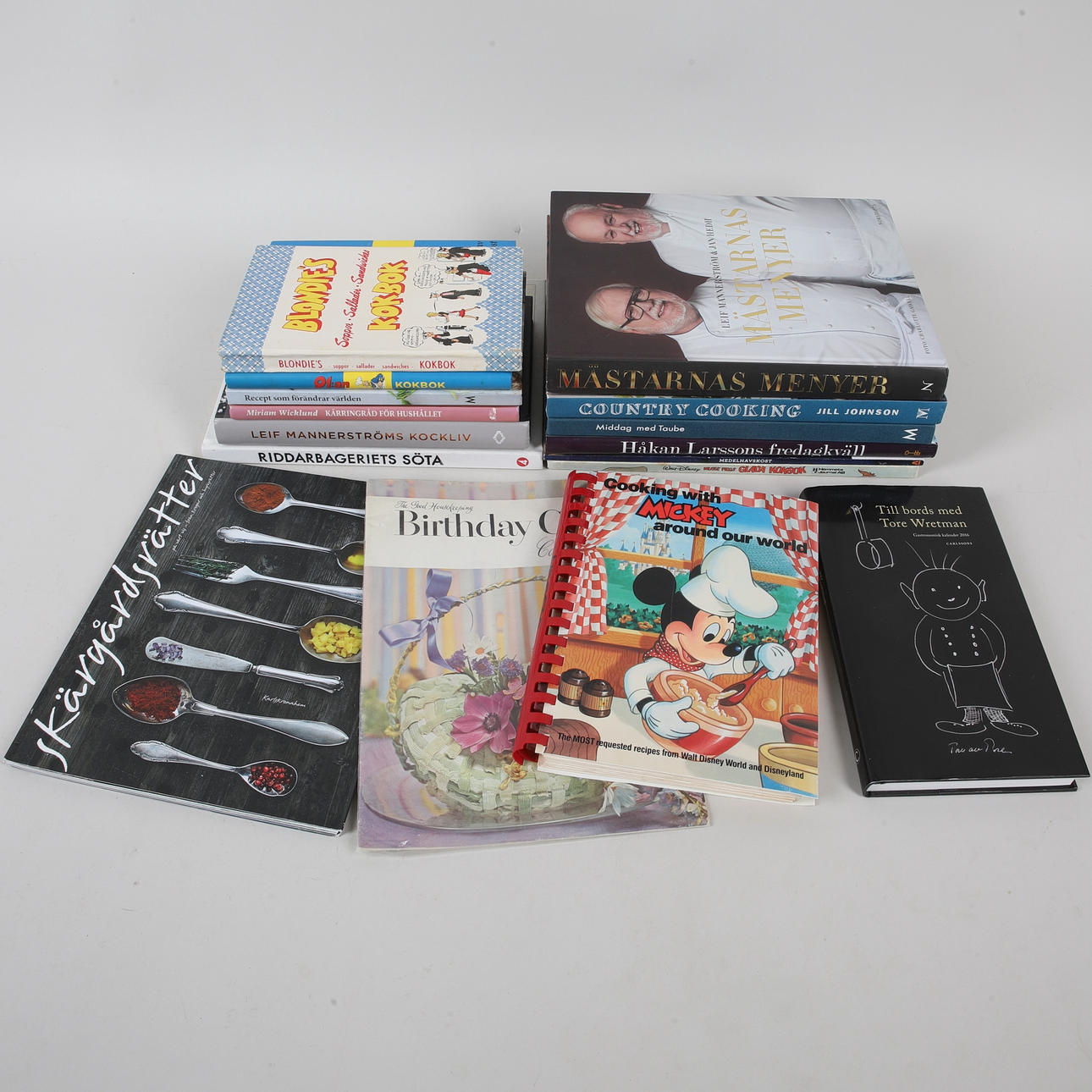 BØGER, 16 stk, madlavning og bagning.