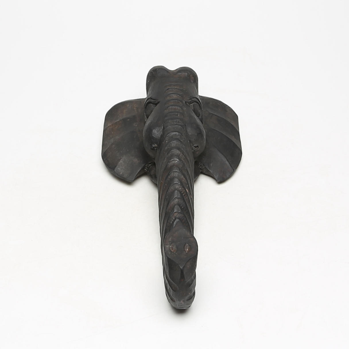 VÆGSKULPTUR, træ, elefant, moderne.