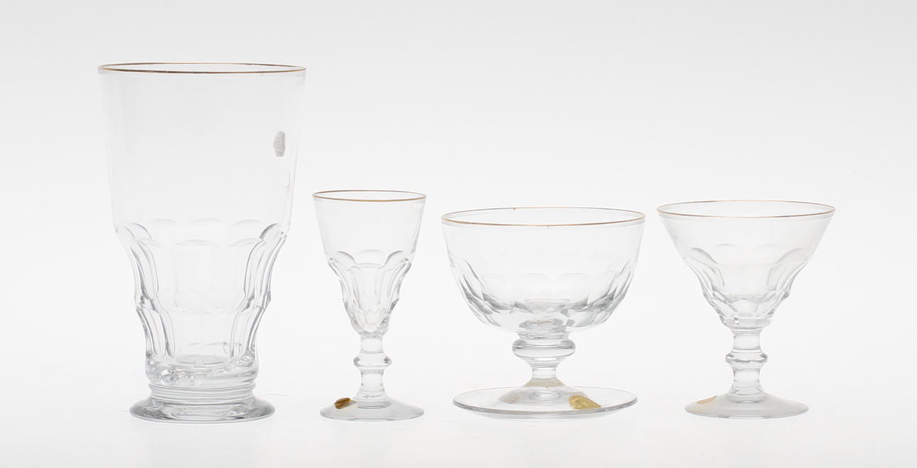 GLASSERVIS, 45 delar, Smålandsglas, Kosta.
