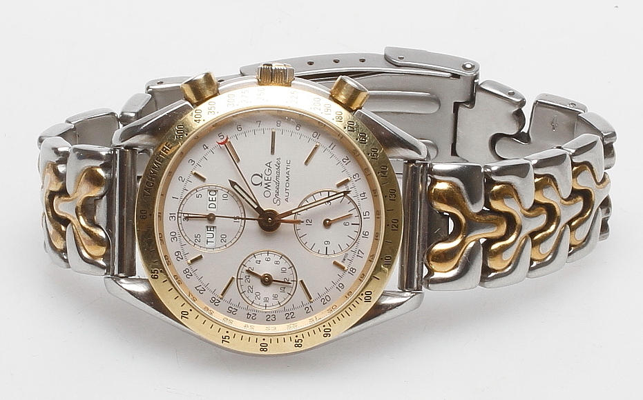 ARMBANDSUR OMEGA SPEEDMASTER, automatic, stål/guld.