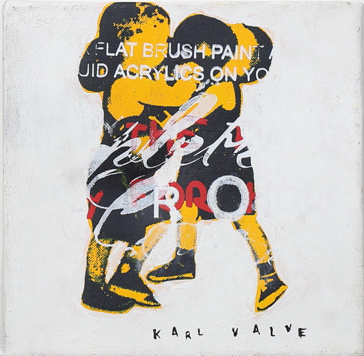 KARL VALVE. Boxare, akryl på duk, signerad samt daterad 2009 á tergo.