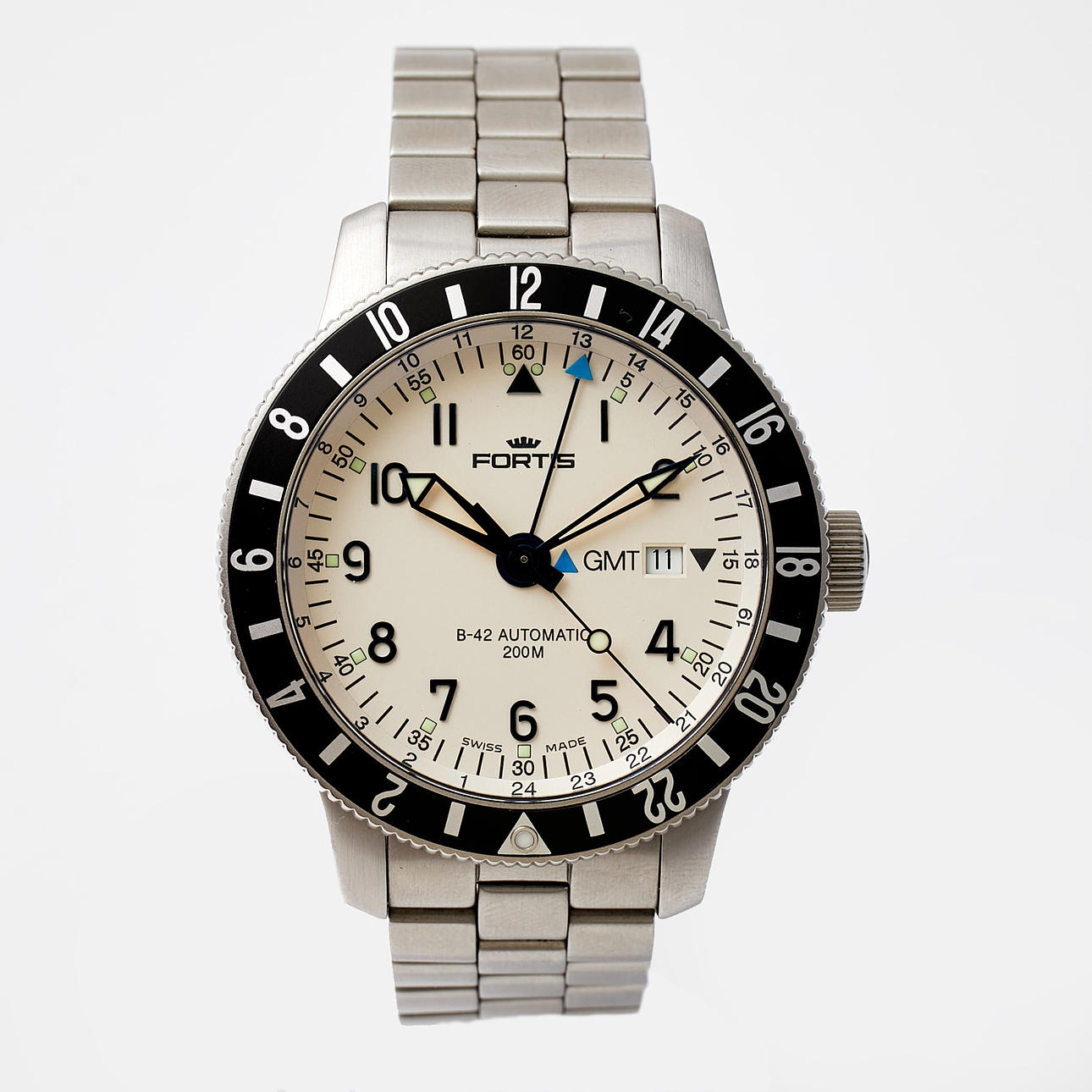 FORTIS, B-42 GMT Diver, Automatic Clockwork, Day Date, Cal 2893-2.