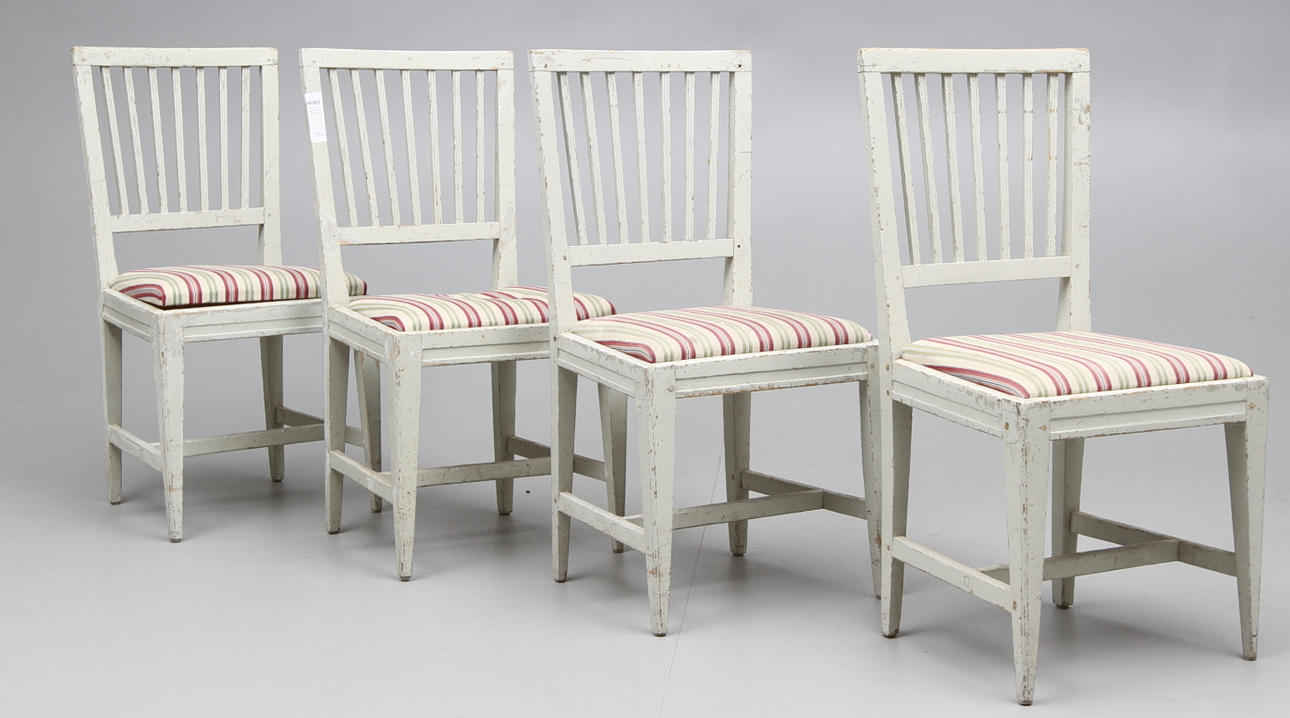 STOLAR 4 st. Gustavianska Tidigt 1800-tal.