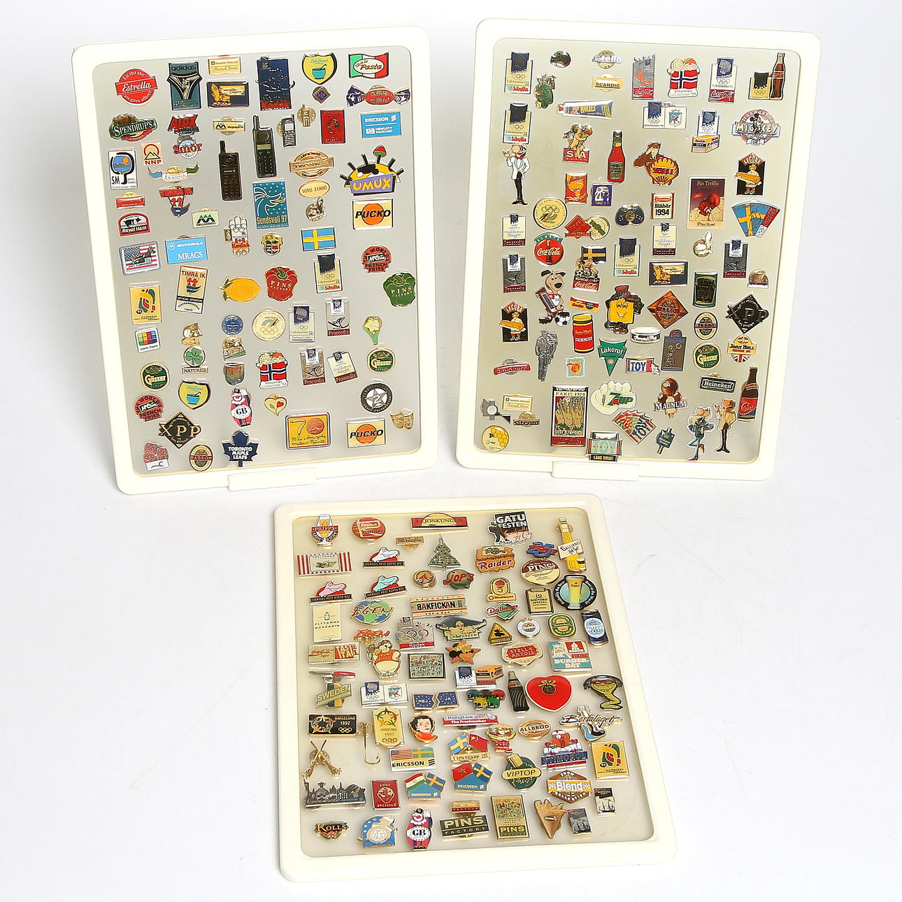 PINS / NÅLAR, ca 300 st, bl.a. Shell, Jops, Galliano, Pripps, Toy, Heineken, m.m. 1900-talets andra hälft.