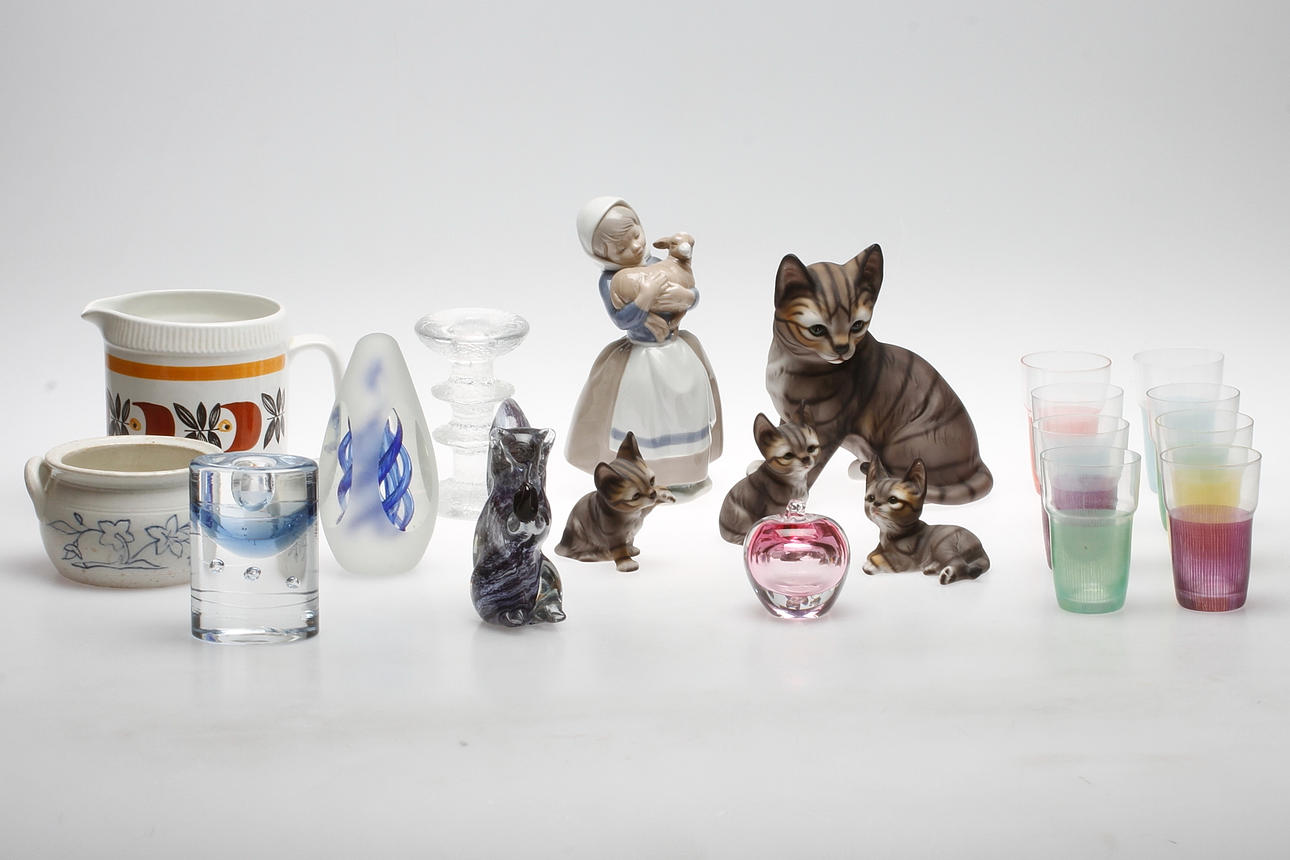 KERAMIK OCH GLAS, 20 delar, bland annat Iittala och Rörstrand.