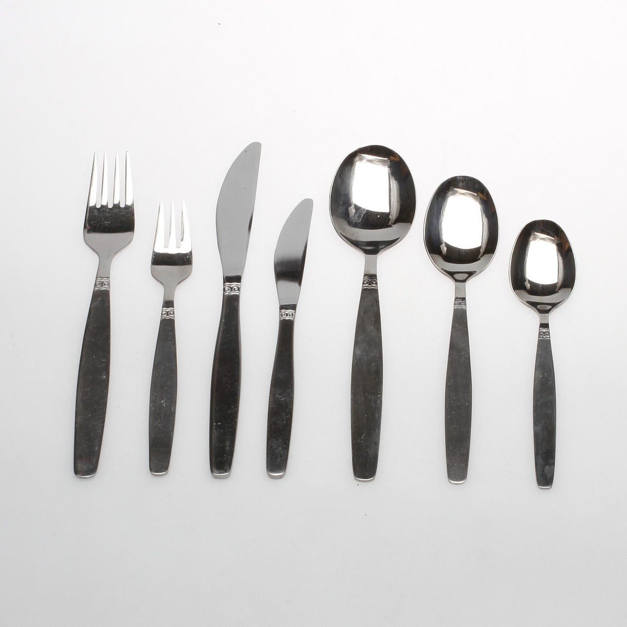 BESTICK, 45 delar, rostfritt stål, "Sessan", Nils Johan.