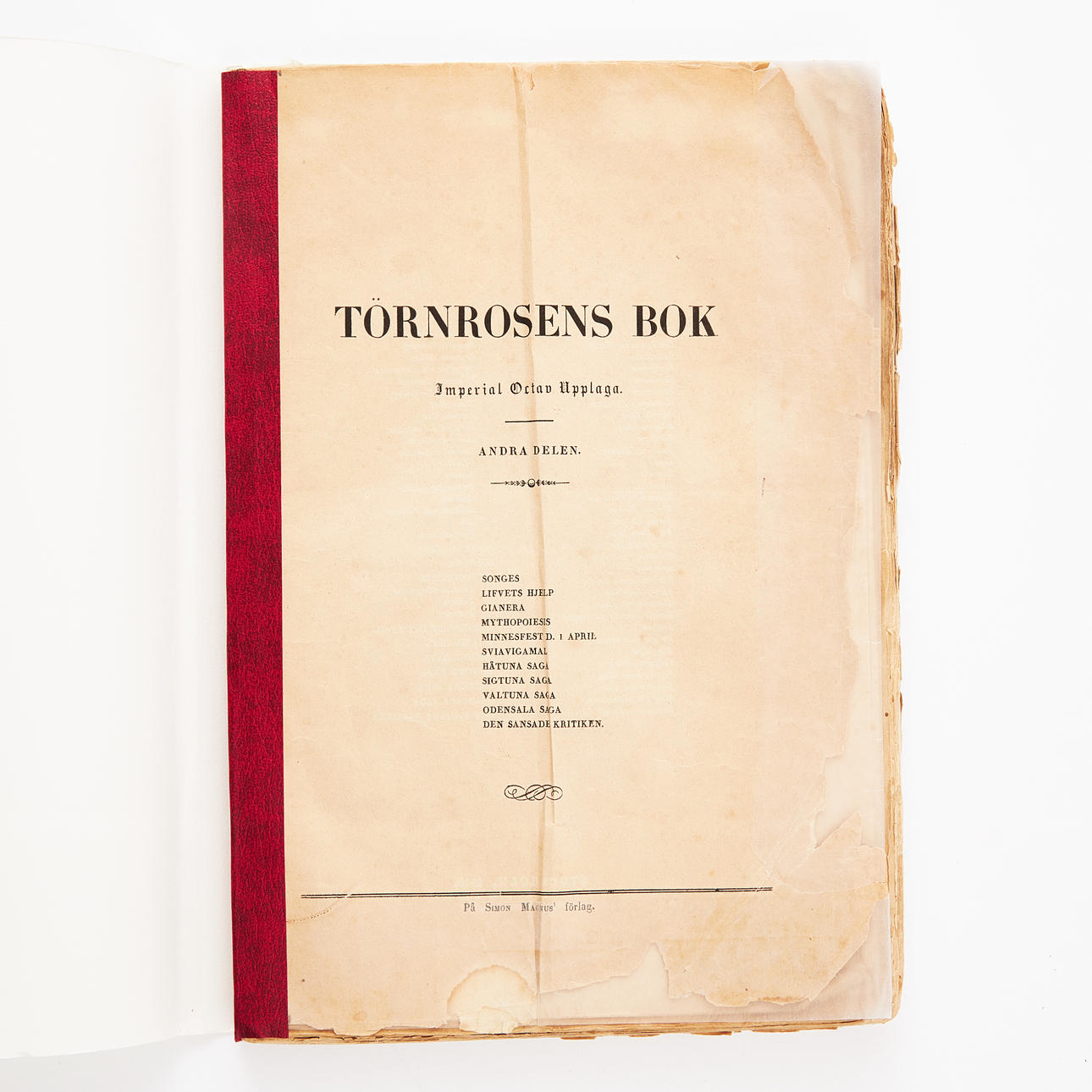 CARL JONAS LOVE ALMQVIST, TORNEBOGEN, 3 BIND.