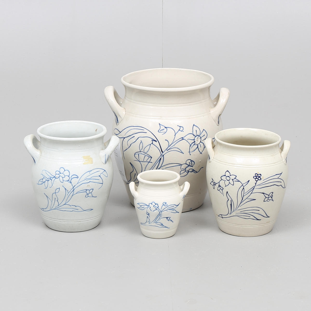 KRUS, 4 st, blåvita, Rörstrand, Göteborg.