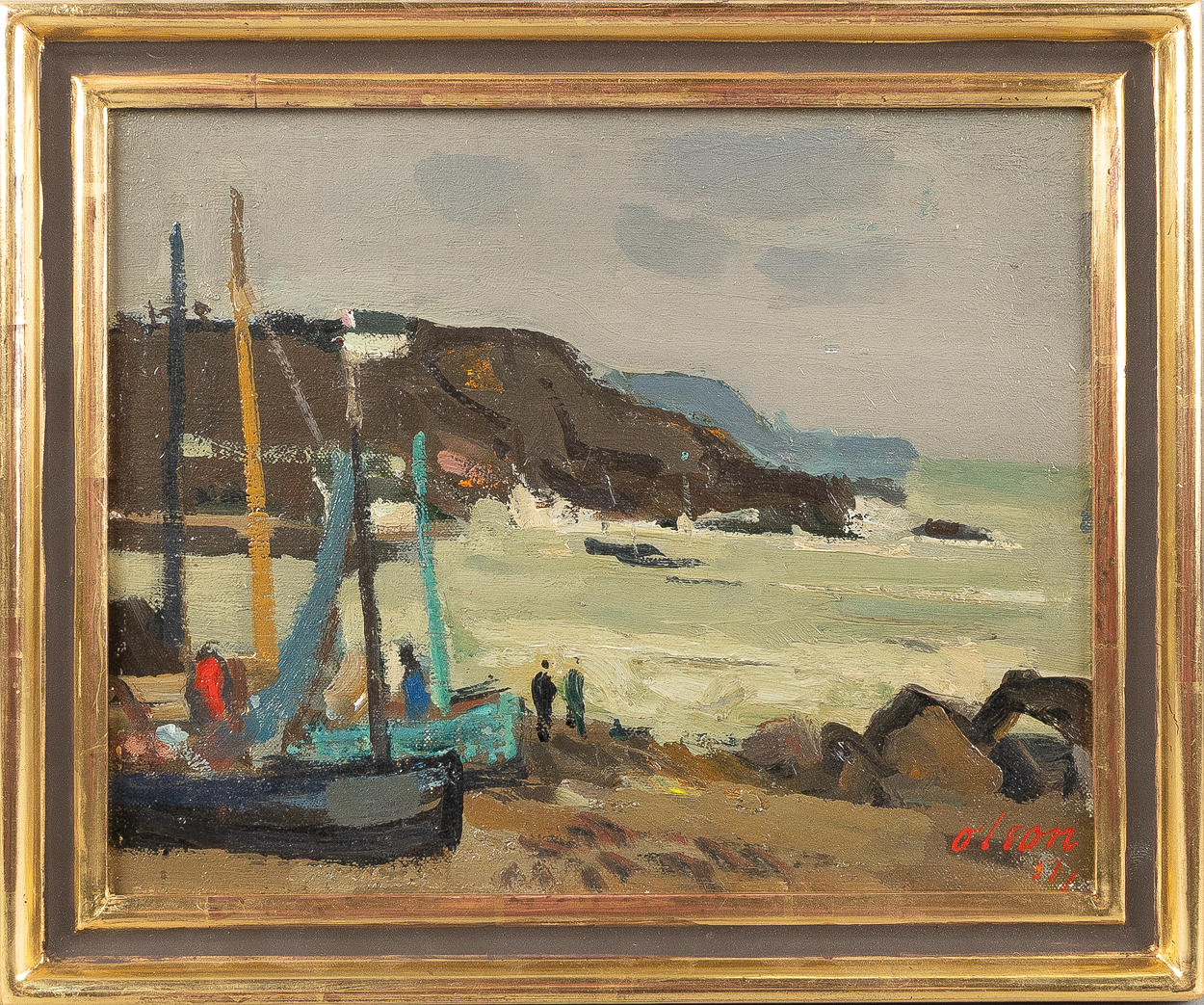 OVE OLSON. ”Gros temps”, öljy levylle.