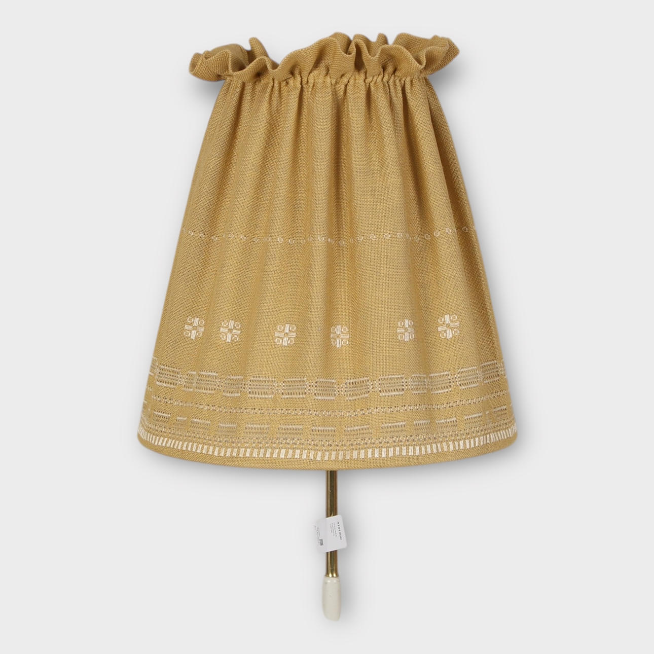 GOLVLAMPA, trä/mässing, 1900-tal.