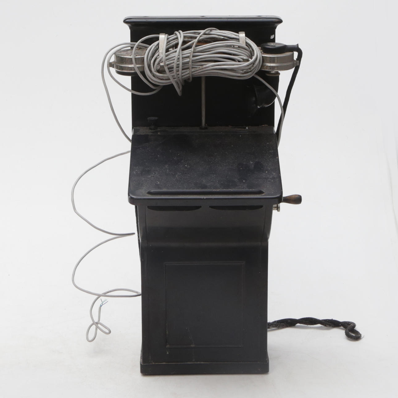 WALL PHONE, metal, antique.