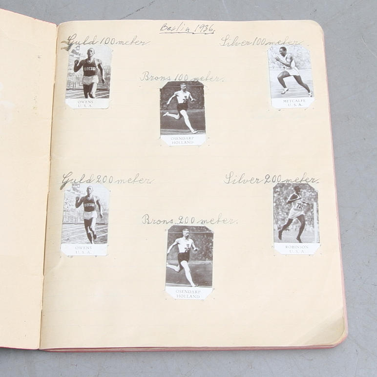 BLOCK med bl a alfabilder (olympiaden 1936).