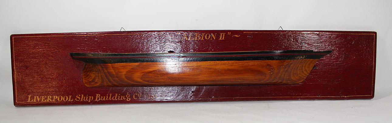 BÅTTAVLA, trä, " Albion ll, Liverpool Ship Building Co, 1869.