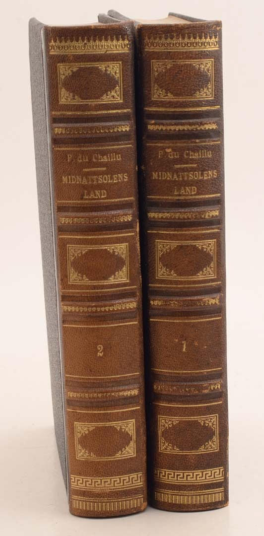 PAUL. B. DU CHAILLU. Midnattssolens land. Sommar- och vinter-resor i Sverige, Lappland, Norge och norra Finland. I-II.