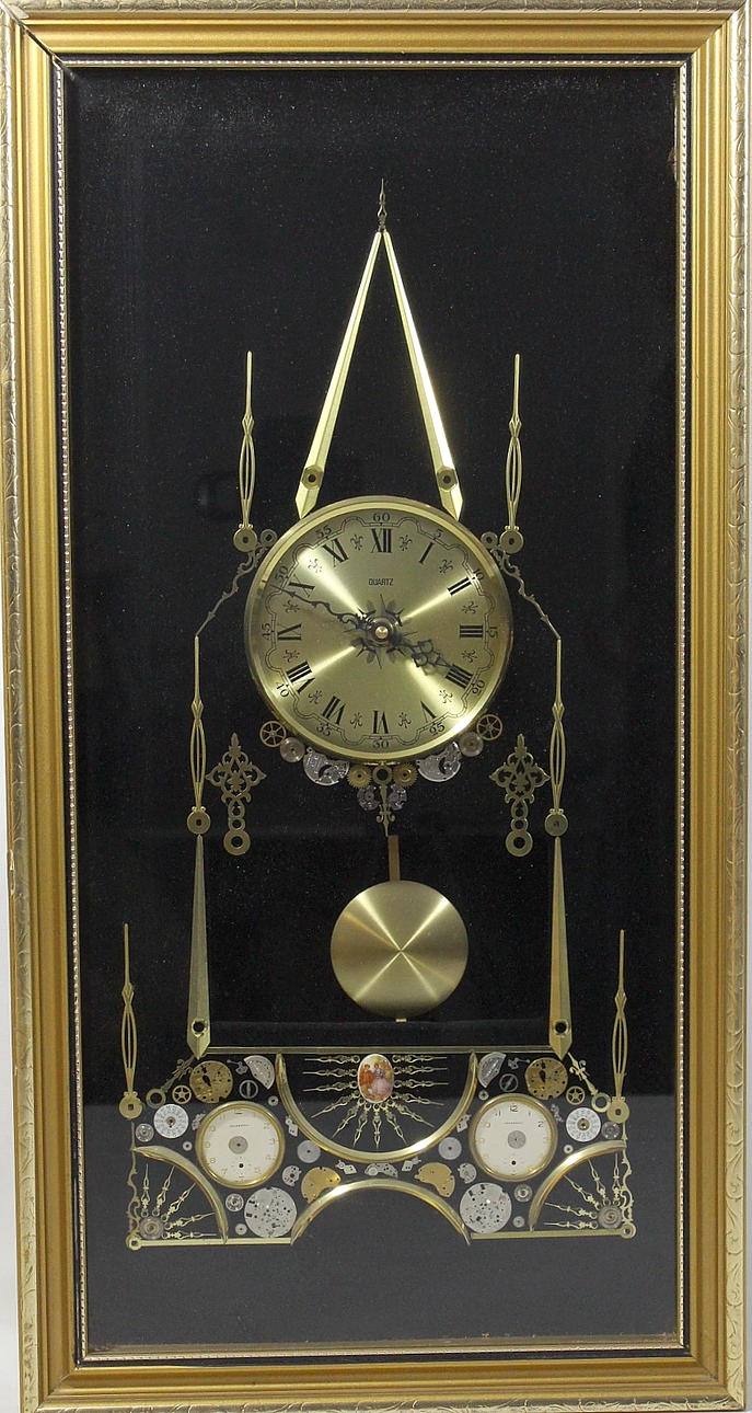 WALL CLOCK, Ken Broadbent collage.