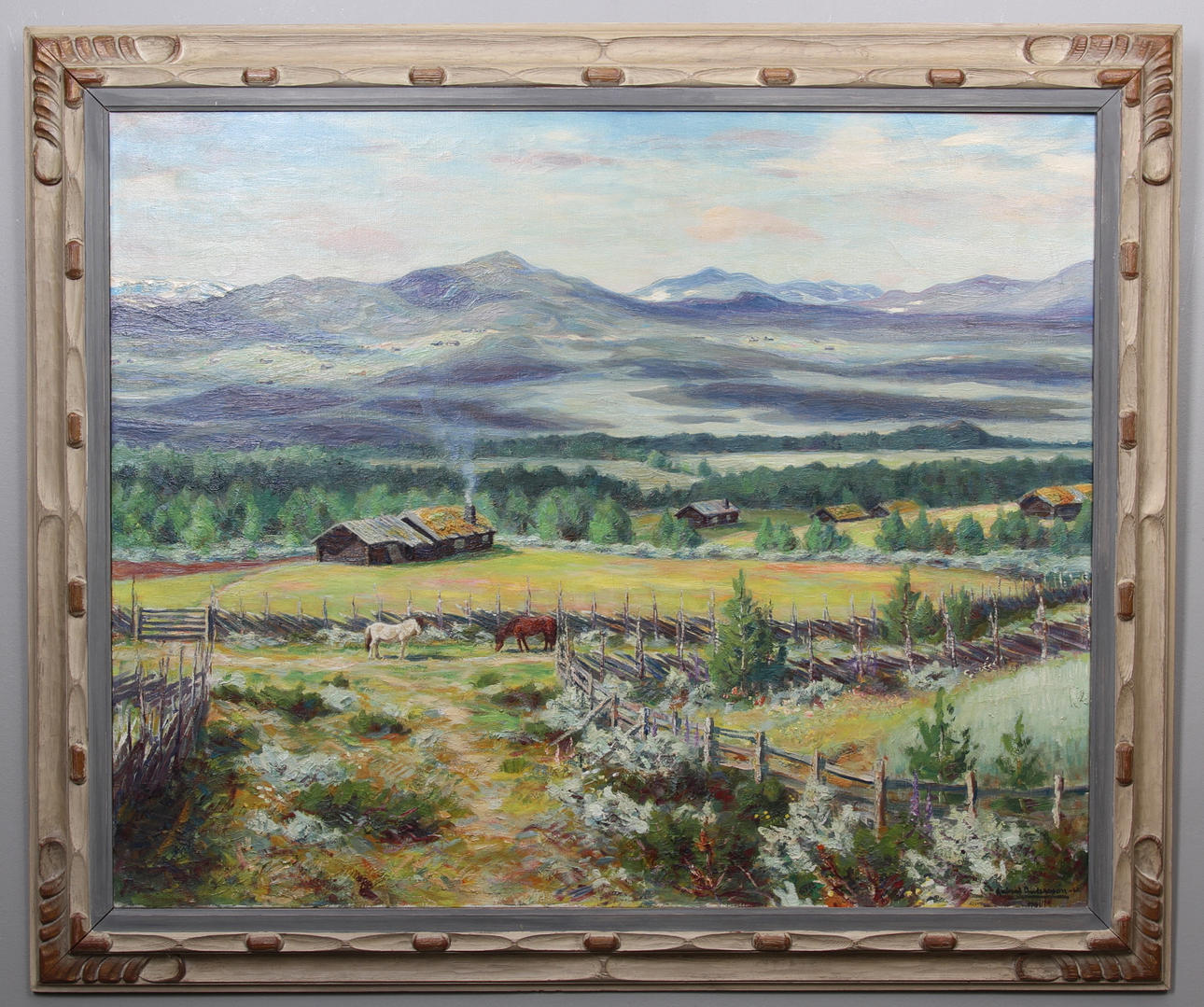 HERBERT ANDERSSON. Landskapsbild, signerad och daterad.