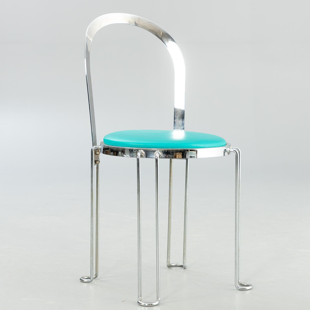 ruostumaton teräs tuoli, 1970-luku.