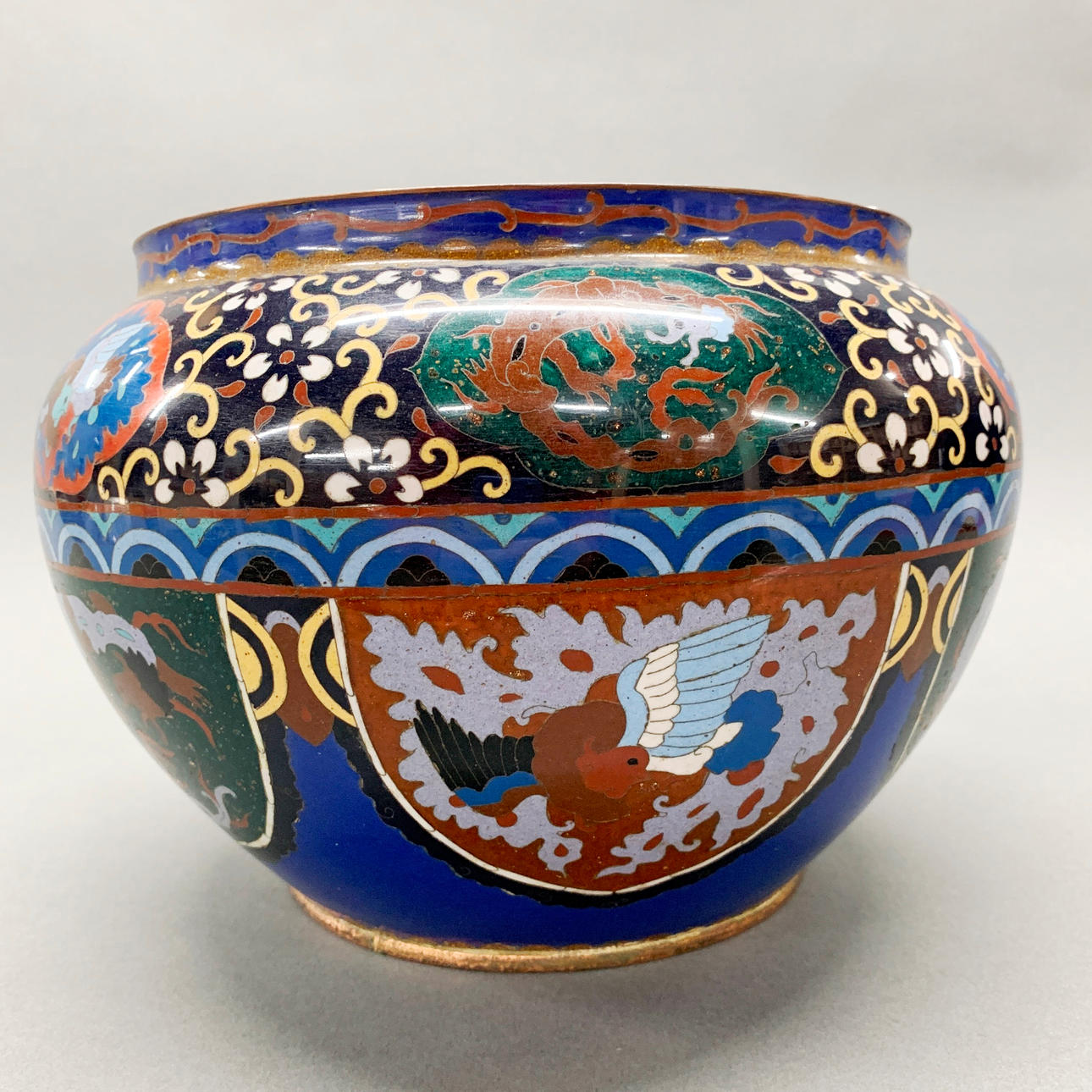 EARLY 20THC CLOISONNE PLANTER.